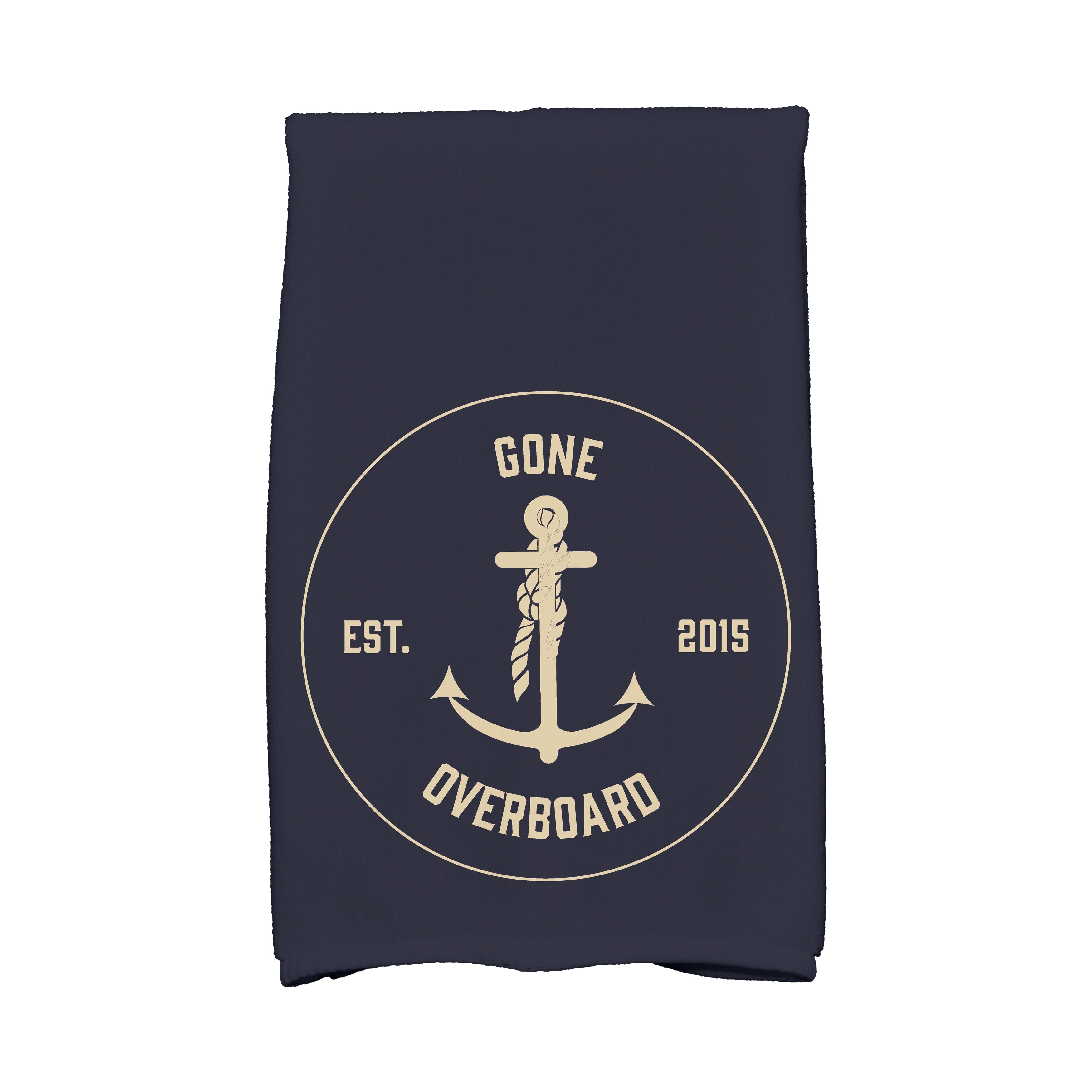 16 X 25 Inch Gone Overboard Word Print Kitchen Towel