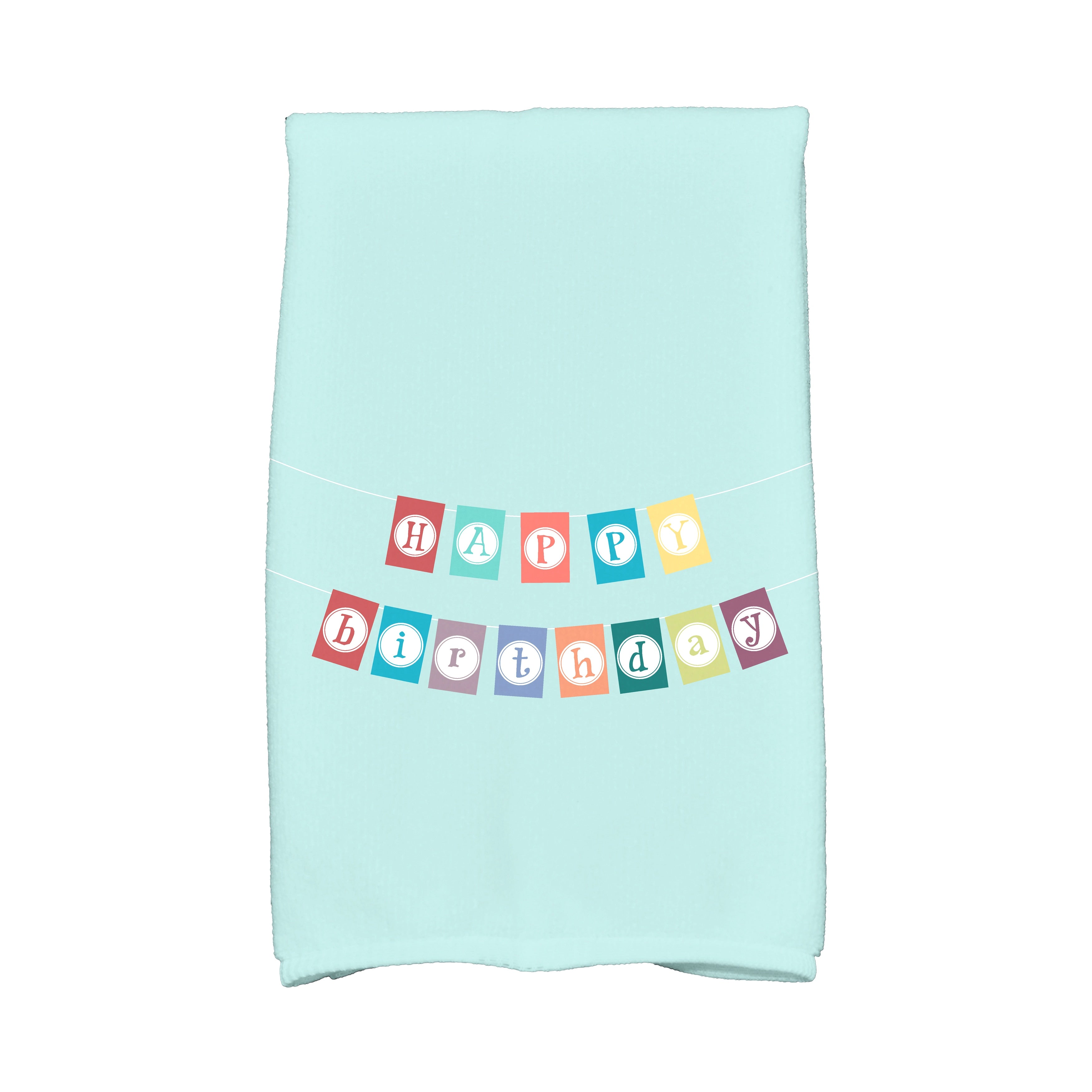 16 X 25 Inch Happy Birthday Holiday Word Print Kitchen Towel