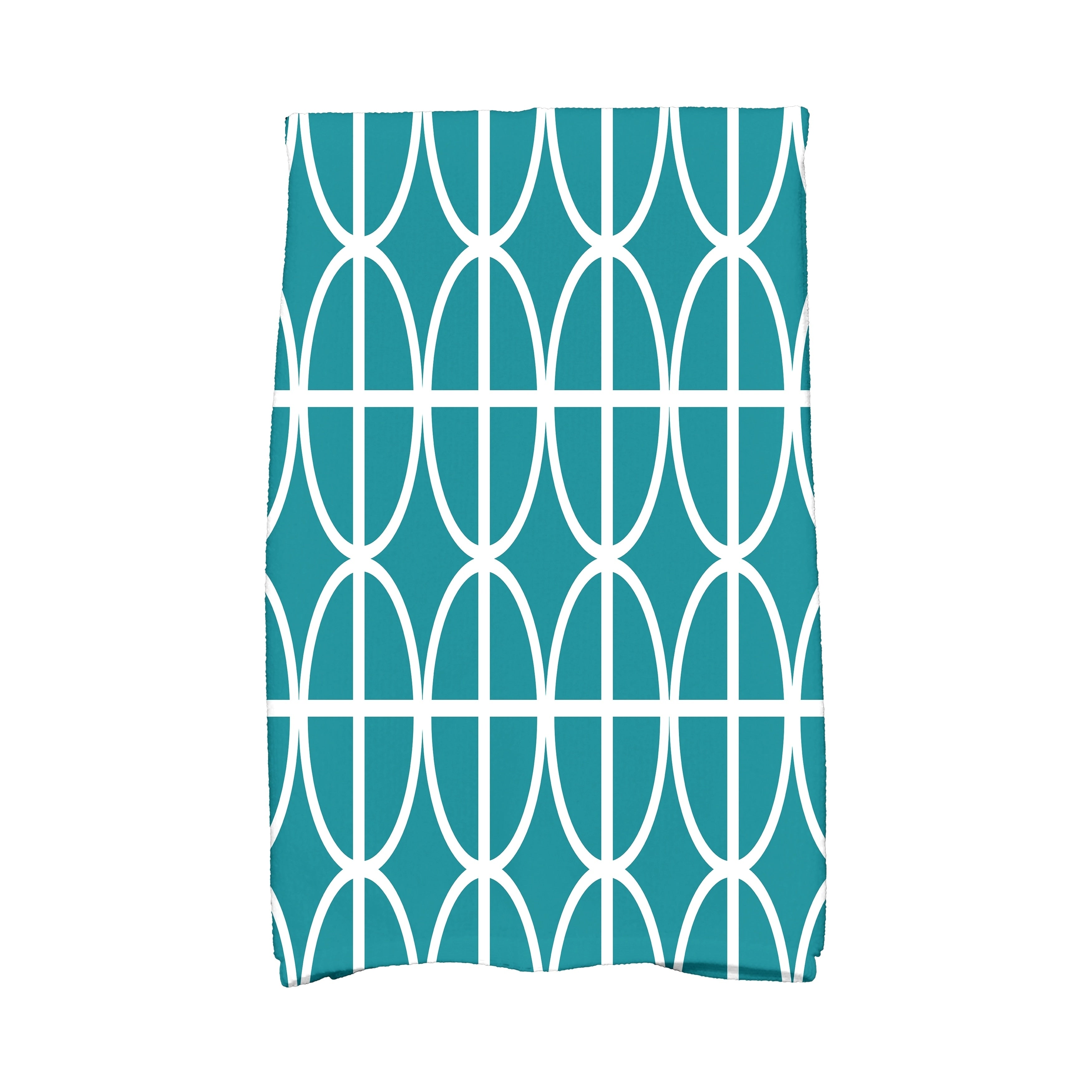 16 X 25 Inch Ovals And Stripes Geometric Print Hand Towel