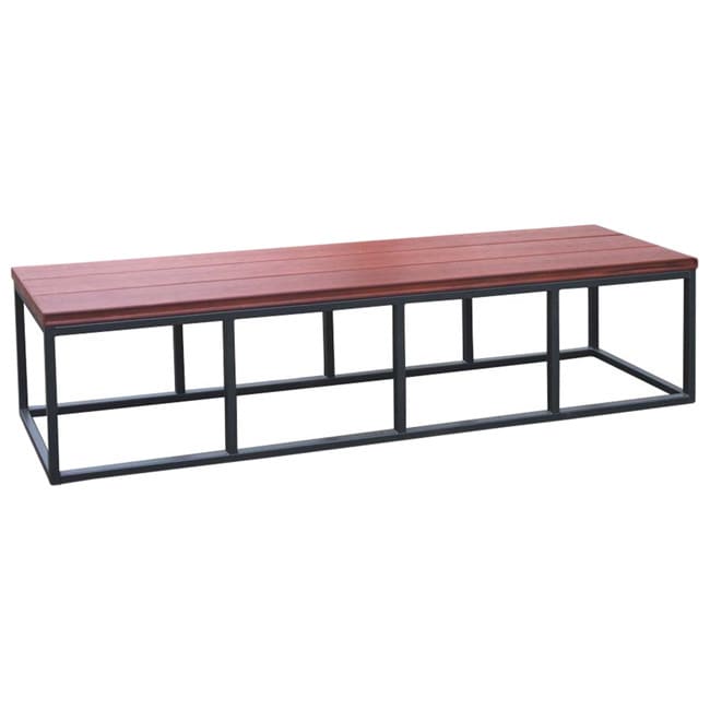 Cal Flame Burgundy Black Metal Plastic Spa Bench