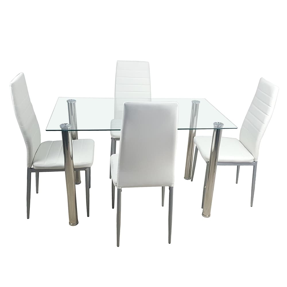 16.5 4Pcs High Grade Pvc Leather Comfortable Chairs White