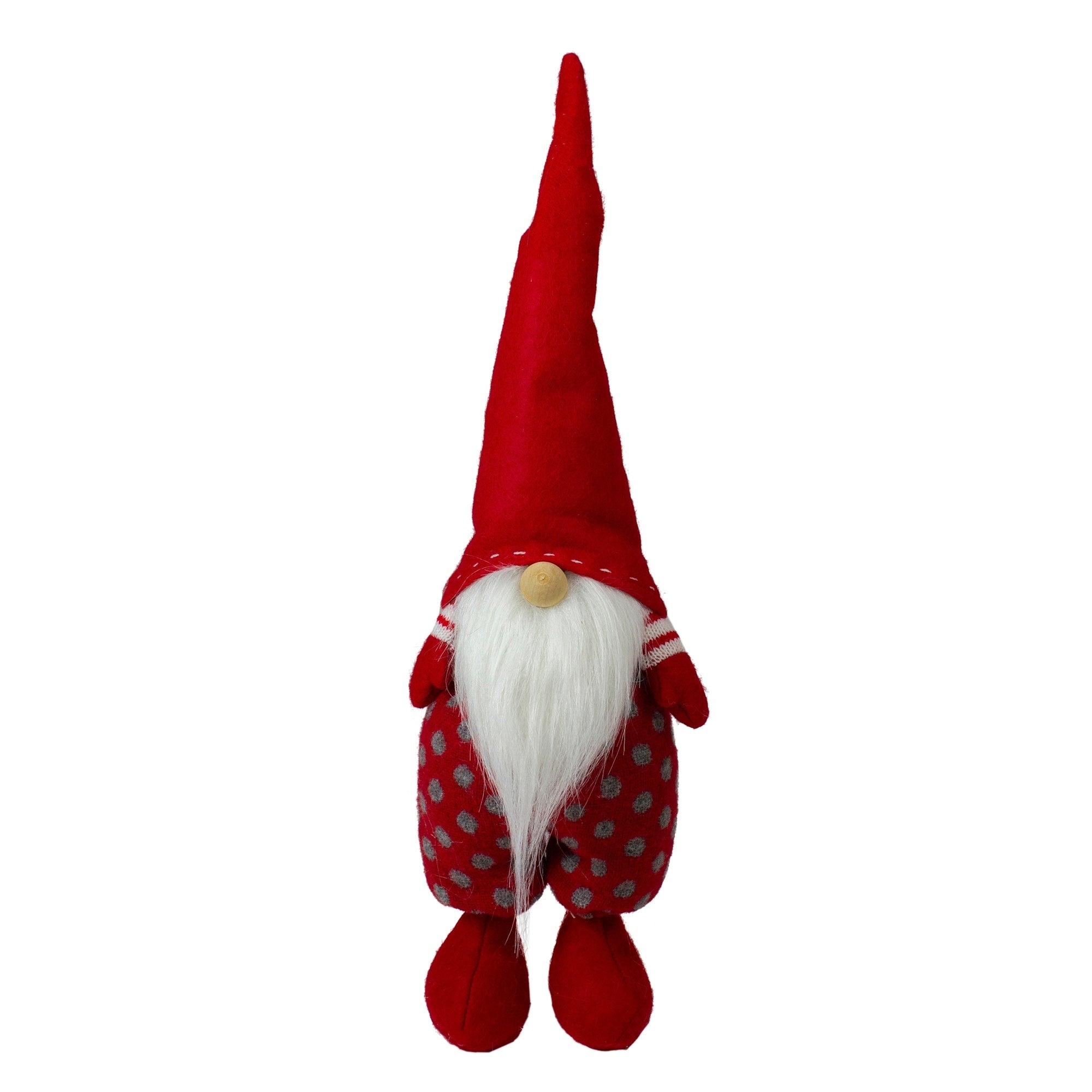 16.5 Charlie The Cheerful Standing Santa Gnome Decorative Christmas Tabletop Figure