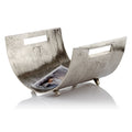 16.5 X 17 X 10 Raw Silver Magazine Basket 10 X 16.5 X 17