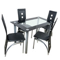 16.9 4Pcs High Grade Pvc Leather Comfortable Chairs Black