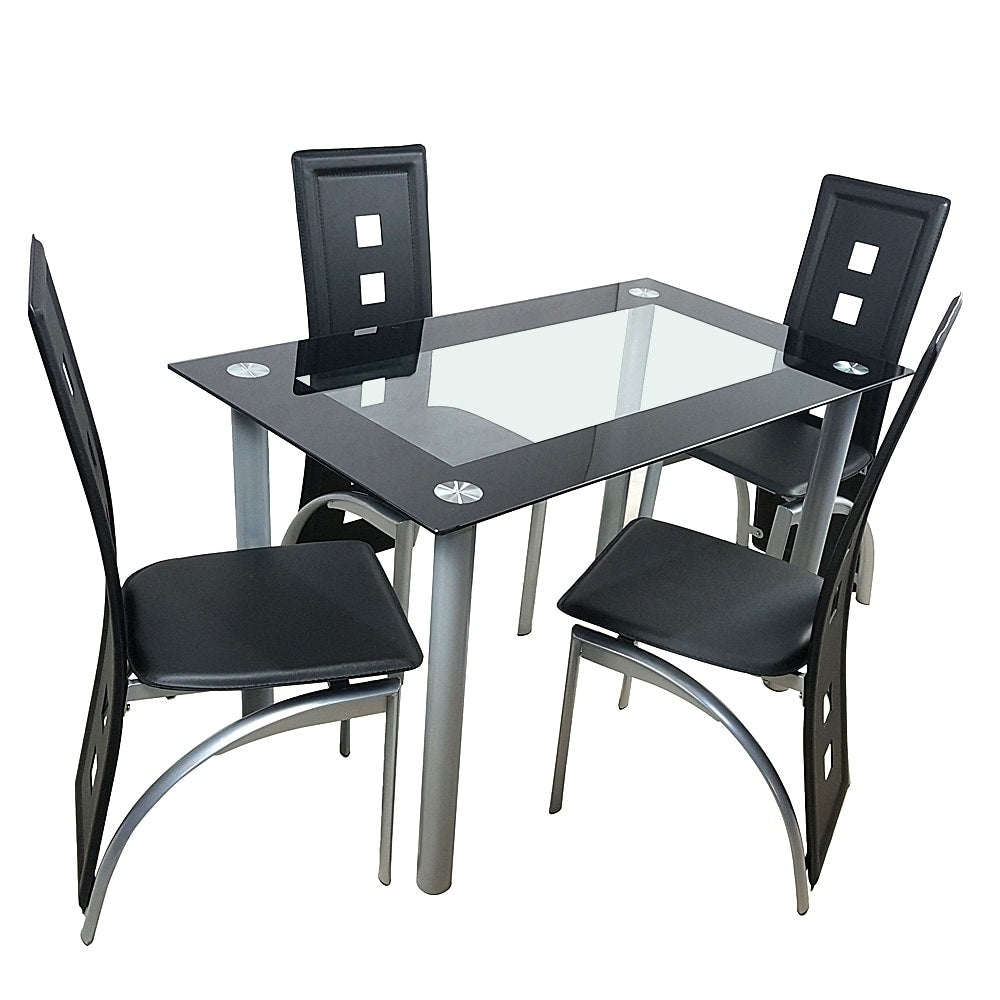 16.9 4Pcs High Grade Pvc Leather Comfortable Chairs Black