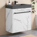 16 18 20 Plywood Water Resistant Compact Wall Mounted Bathroom Vanity With Soft Close Door