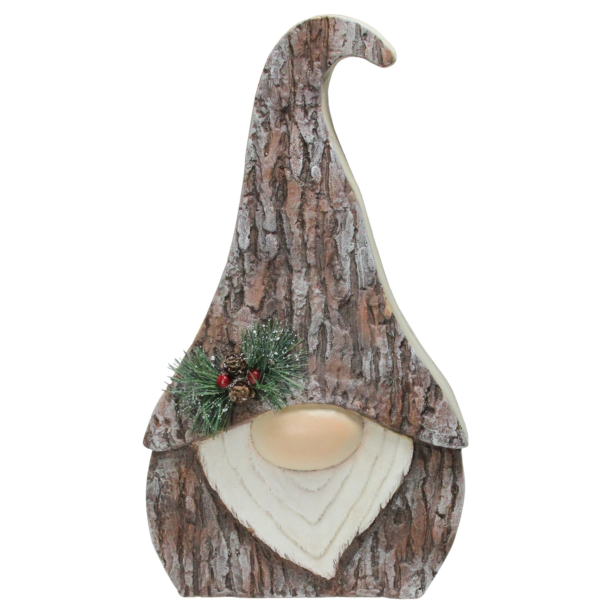 16 Brown Faux Tree Bark Gnome Christmas Figure