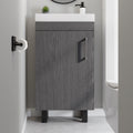 16 Ceramic Water Resistant Freestanding Bathroom Vanity Combo With Undermount Sink And Soft Close Doors