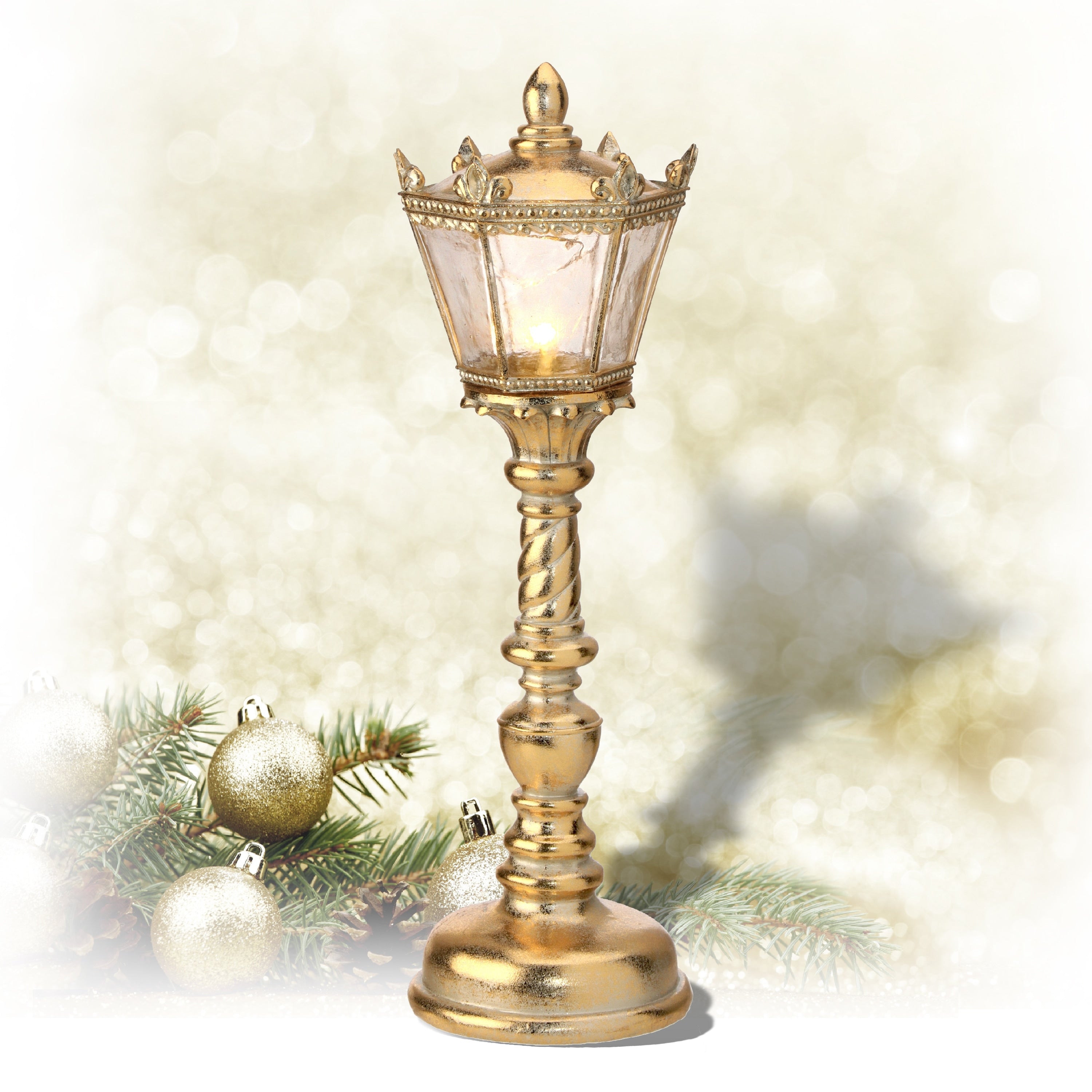 16 Led Gilded Ornate Lamp Post