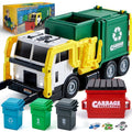 16 Lights And Sounds Large Garbage Truck Toys For Boys Trash Truck Toy With Trash Can Lifter And Dumping Function Multicolor