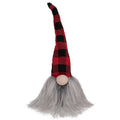 16 Small Red And Black Buffalo Plaid Christmas Table Top Gnome