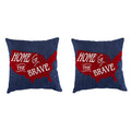 16 Set Of Toss Pillows In Blue Home Of The Brave