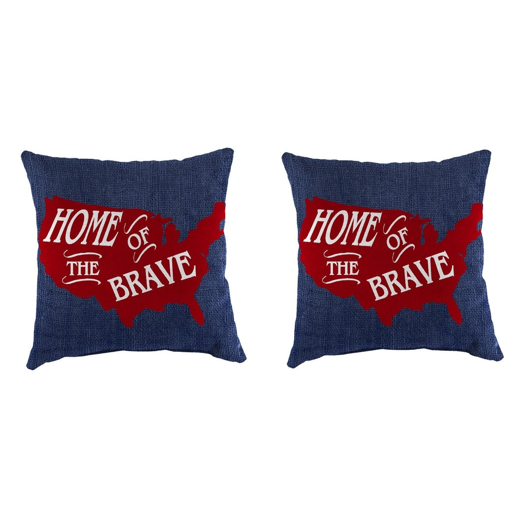 16 Set Of Toss Pillows In Blue Home Of The Brave