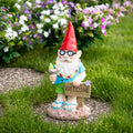 16 Summer Time Welcome Gnome Outdoor Garden Statue