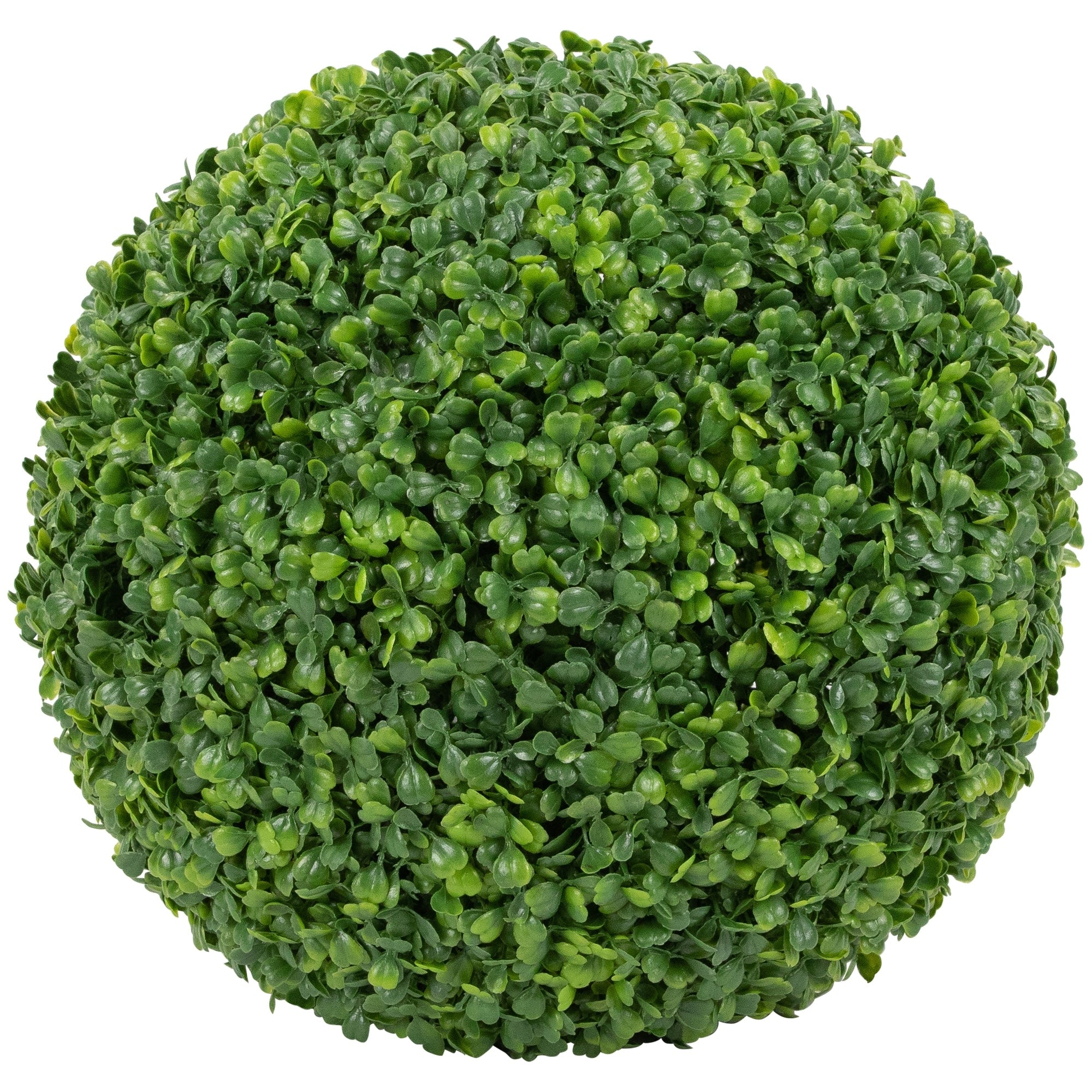 1.25 Two Tone Green Boxwood Artificial Topiary Garden Ball Unlit