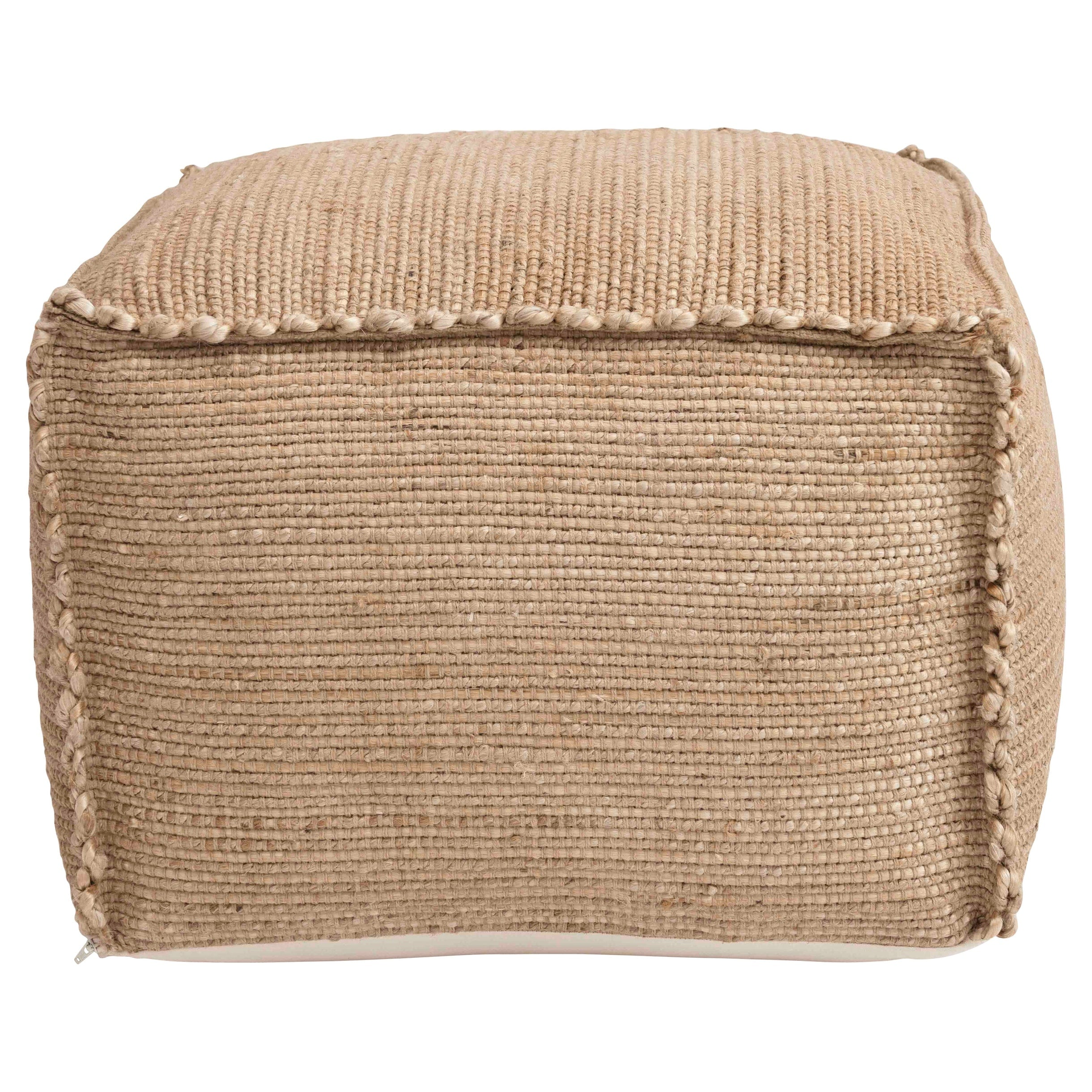 16 H Handwoven Jute Pouf