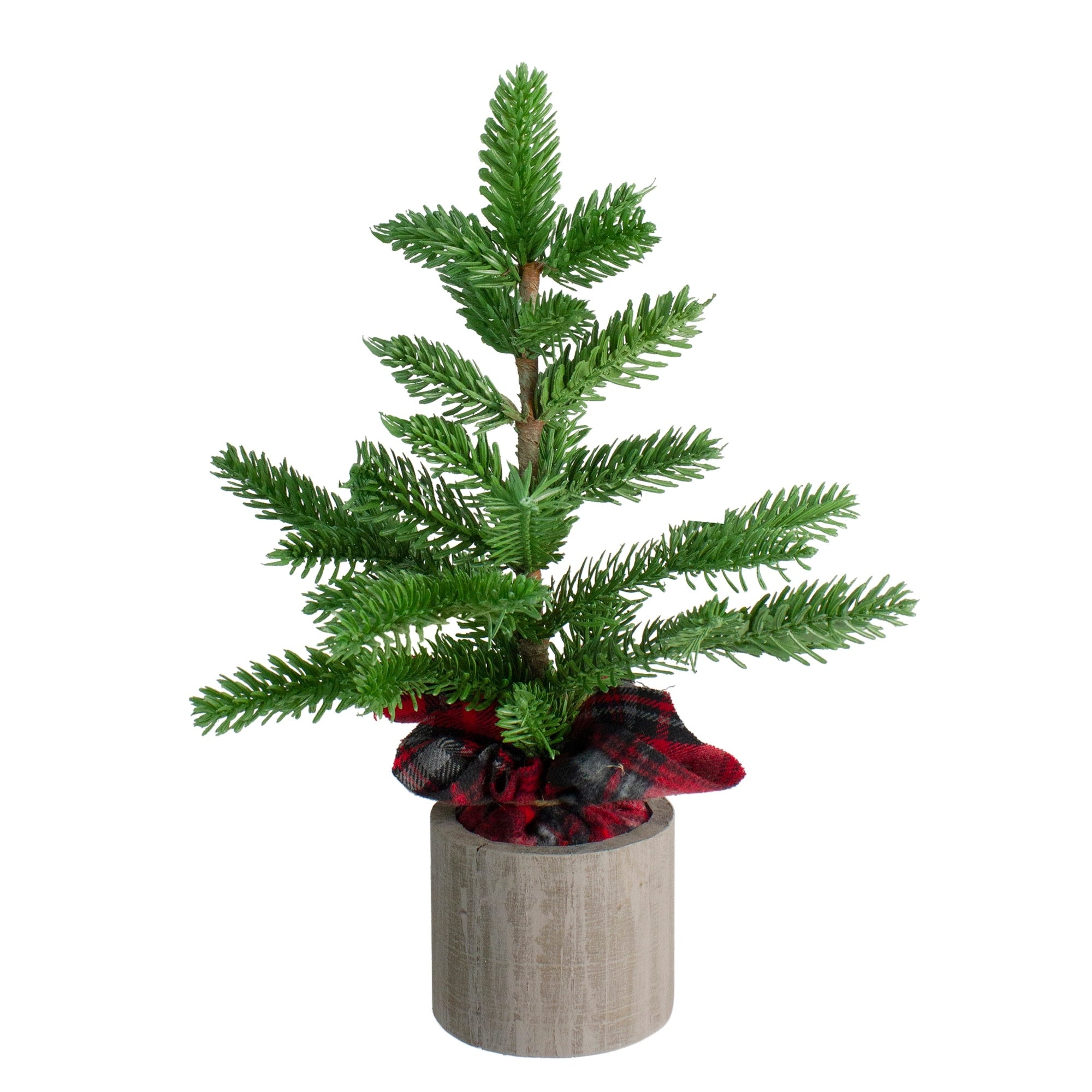 16 Artificial Pine Christmas Tree In Wooden Pot Table Top Decoration