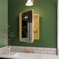 16X24 Inch Recessed Metal Medicine Cabinet With Mirror And Adjustable Shelves For Bathroom Storage