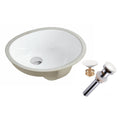 17 1 2 Inch X 14 1 4 Inch Oval Under Mount Glazed Ceramic Lavatory Vanity Bathroom Sink Pure White W Ceramic Pop Up Drain