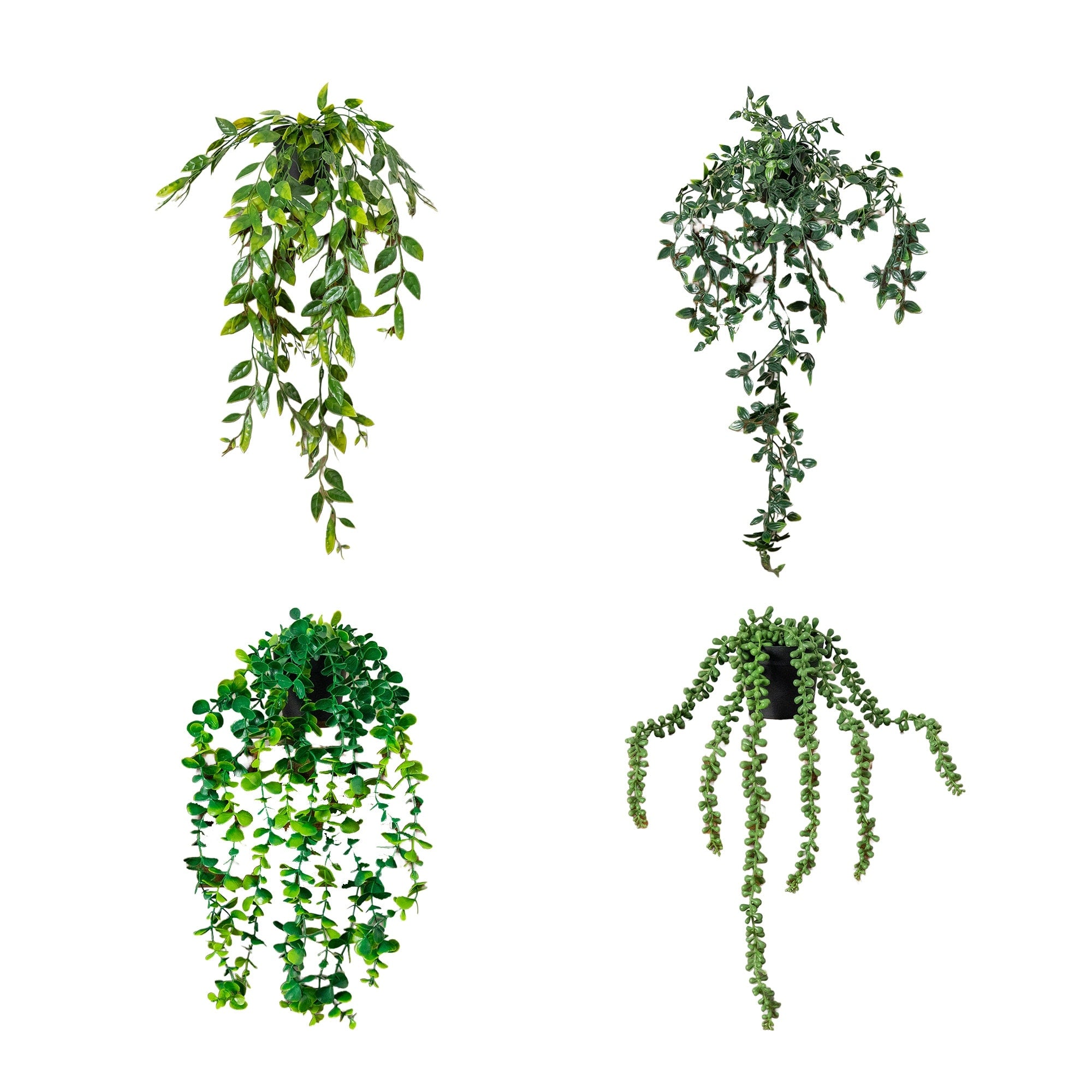17 In Artificial Hanging Plants Set Of 4