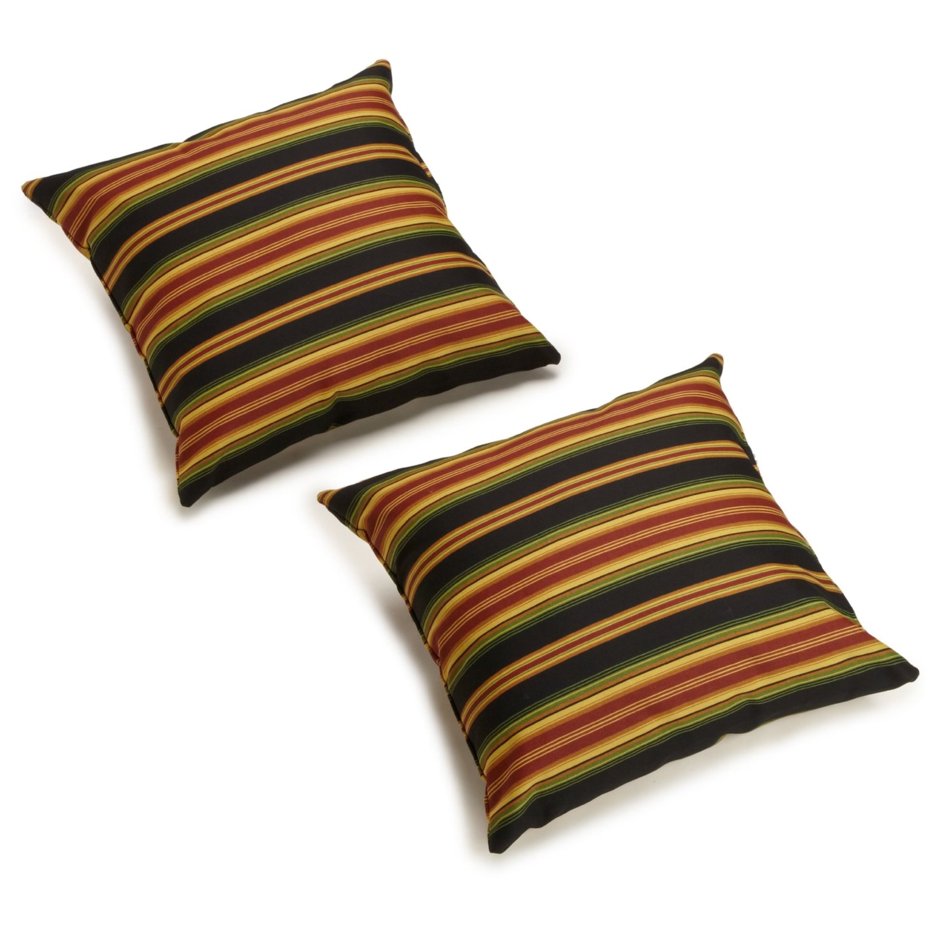 Blazing Needles 18 Inch All Weather Throw Pillow Set Of 2