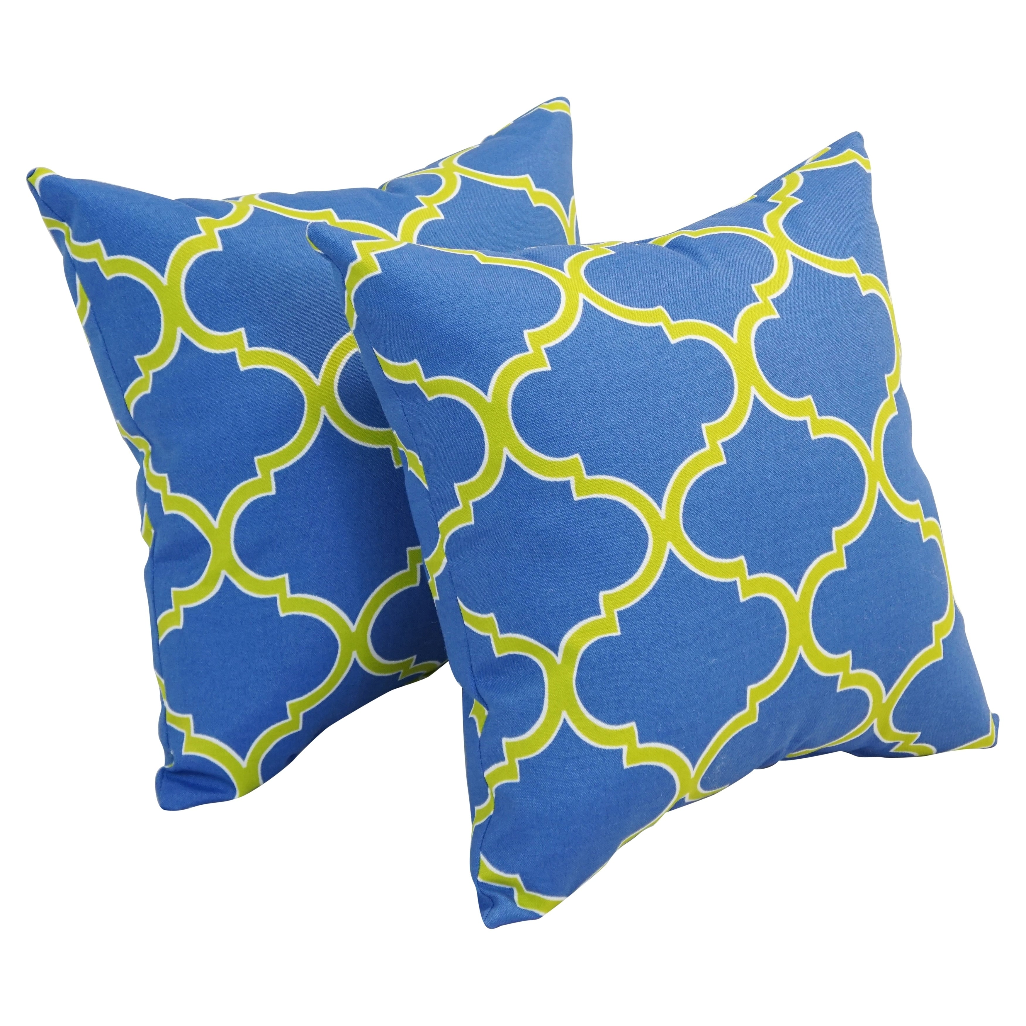 17 Inch Square Polyester Outdoor Throw Pillows Set Of 2