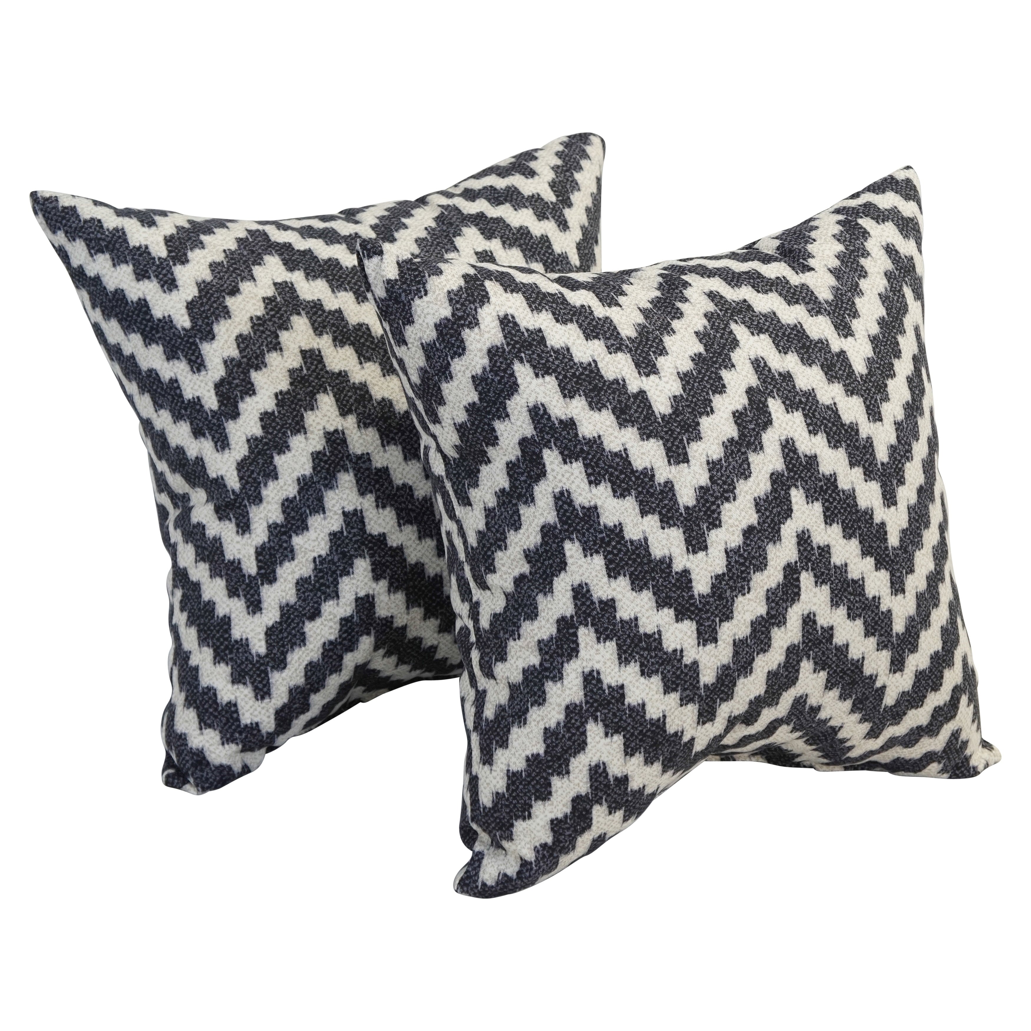 17 Inch Square Polyester Outdoor Throw Pillows Set Of 2