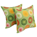 17 Inch Square Polyester Outdoor Throw Pillows Set Of 2