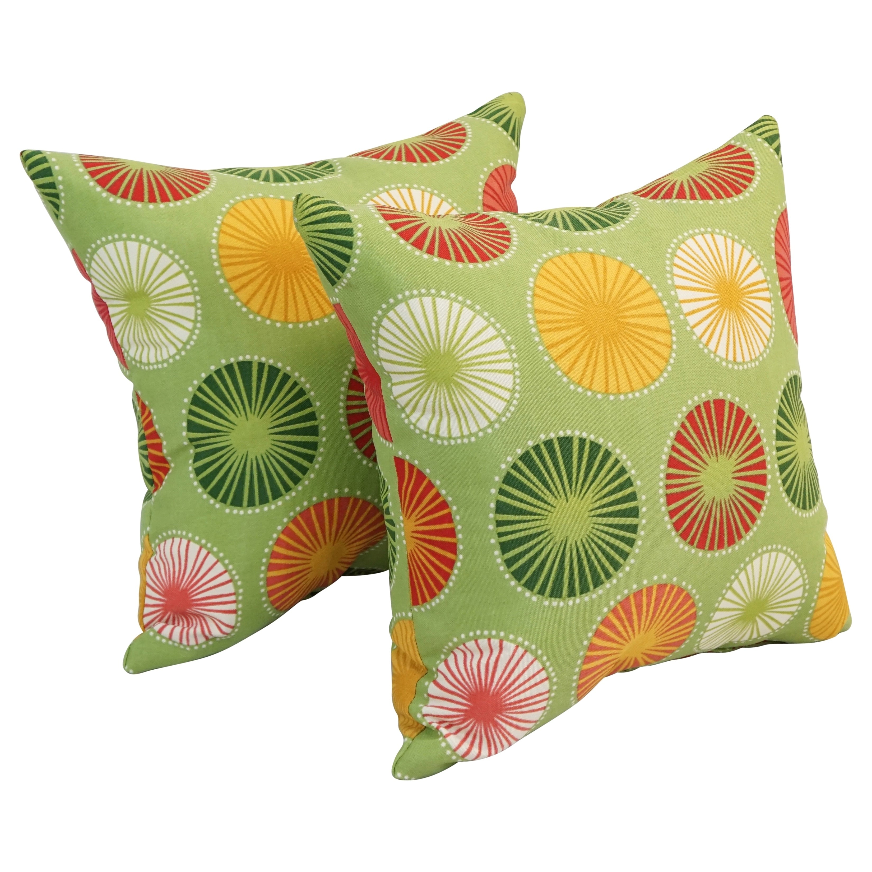 17 Inch Square Polyester Outdoor Throw Pillows Set Of 2