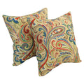 17 Inch Square Polyester Outdoor Throw Pillows Set Of 2