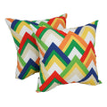 17 Inch Square Polyester Outdoor Throw Pillows Set Of 2