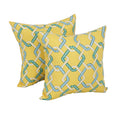 17 Inch Square Polyester Outdoor Throw Pillows Set Of 2