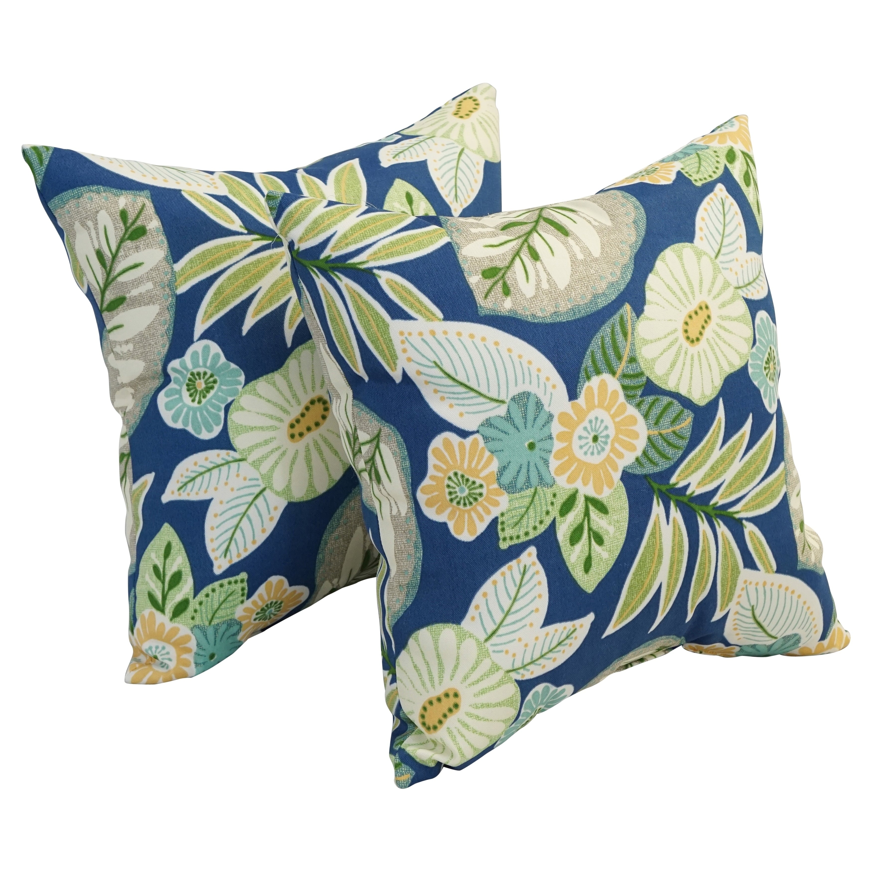 17 Inch Square Polyester Outdoor Throw Pillows Set Of 2