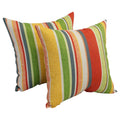 17 Inch Square Polyester Outdoor Throw Pillows Set Of 2