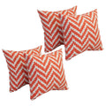 17 Inch Square Polyester Outdoor Throw Pillows Set Of 4