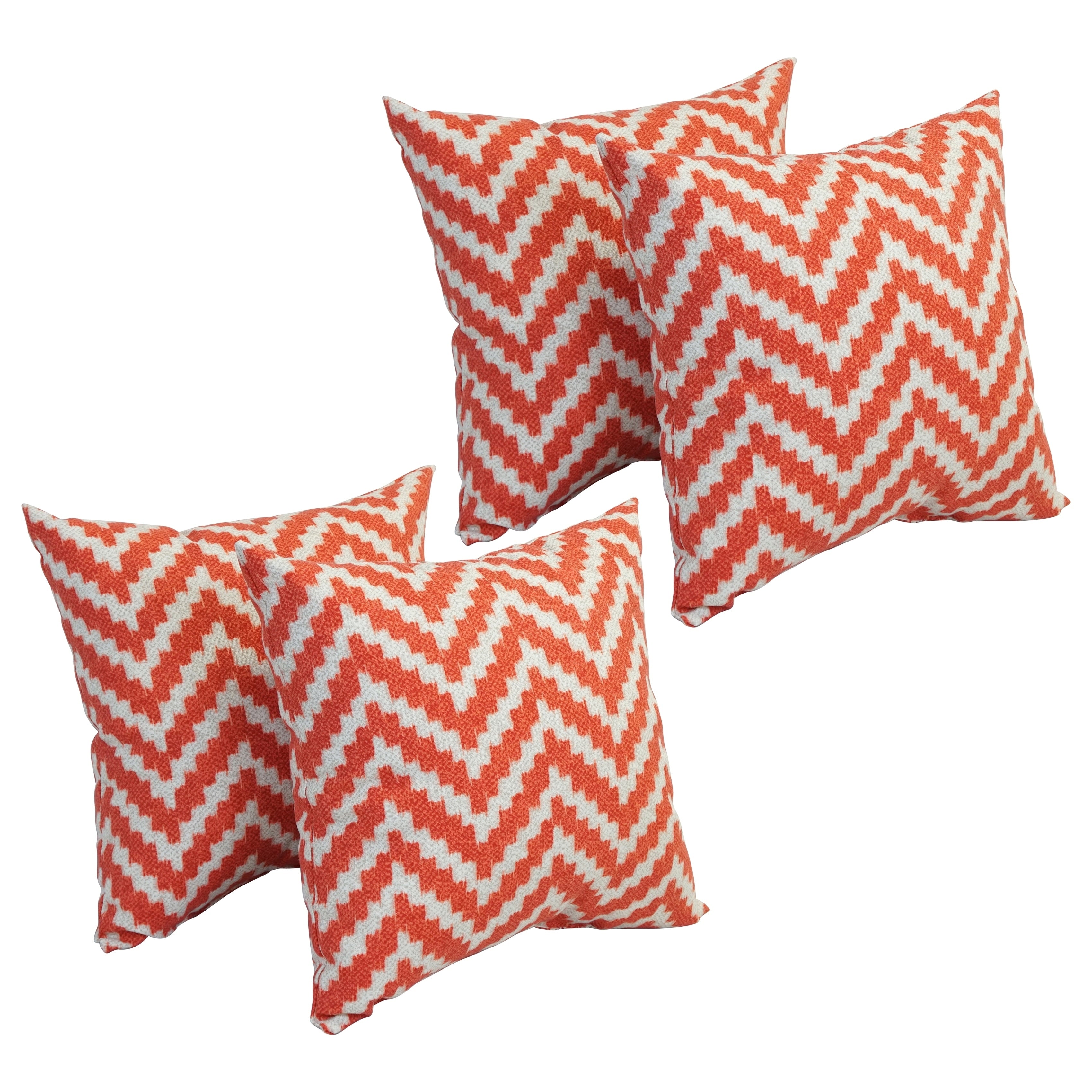 17 Inch Square Polyester Outdoor Throw Pillows Set Of 4