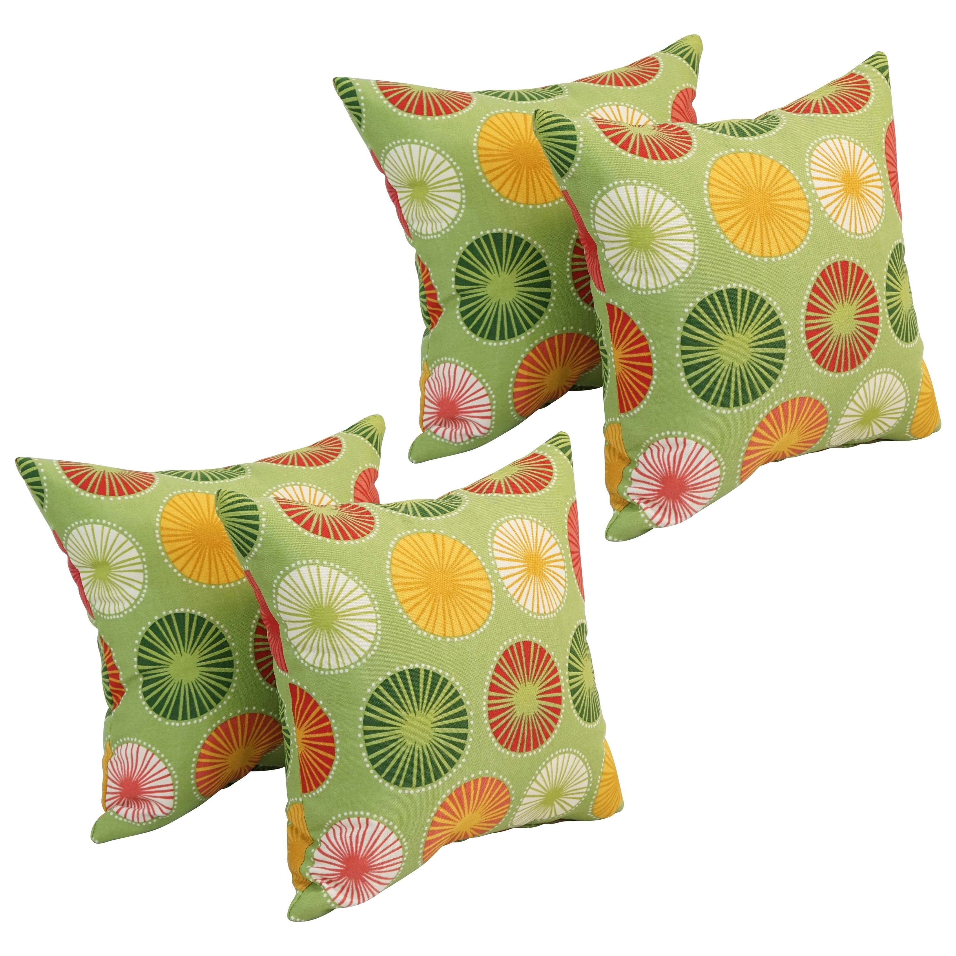 17 Inch Square Polyester Outdoor Throw Pillows Set Of 4