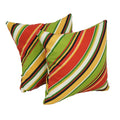 17 Inch Square Polyester Outdoor Throw Pillows Set Of 2