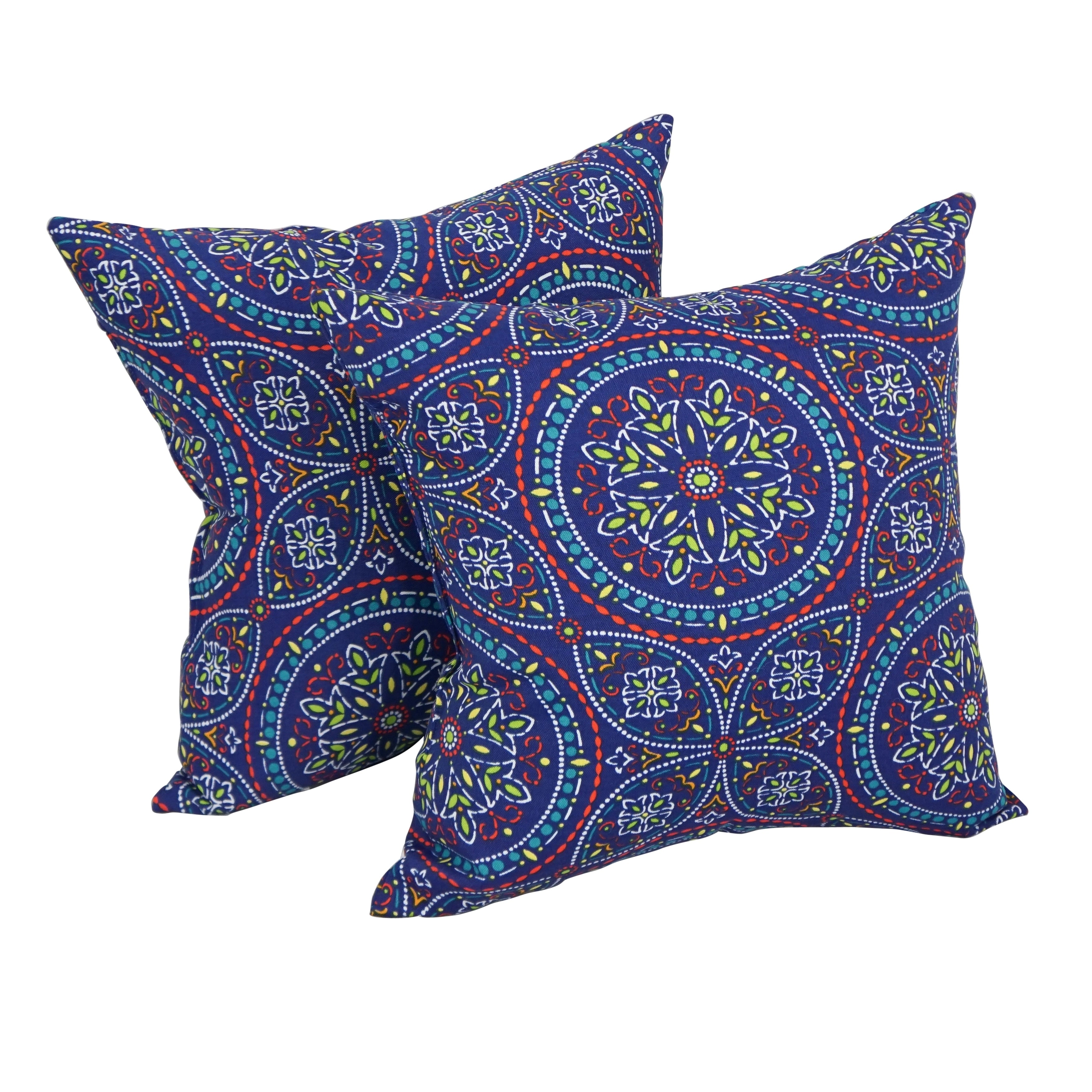 17 Inch Square Polyester Outdoor Throw Pillows Set Of 2