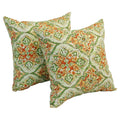 17 Inch Square Polyester Outdoor Throw Pillows Set Of 2