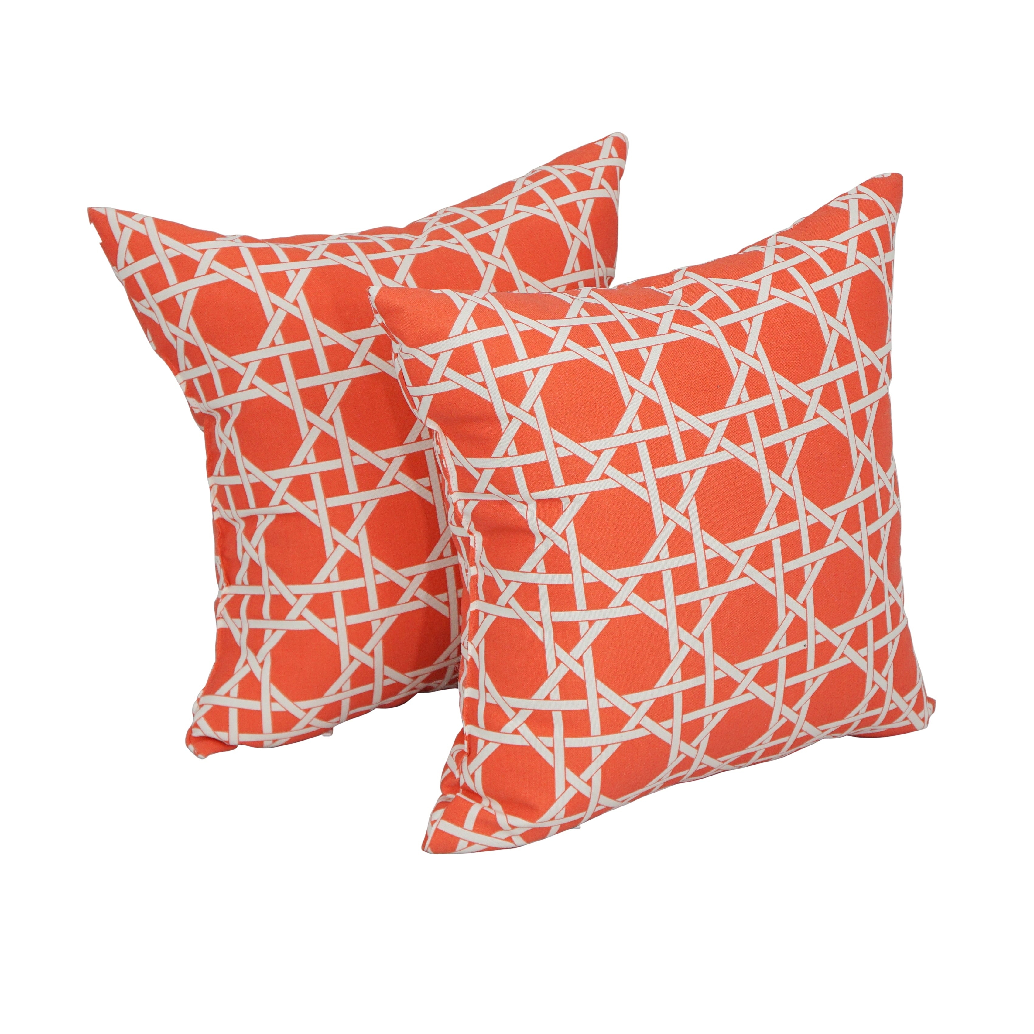 17 Inch Square Polyester Outdoor Throw Pillows Set Of 2
