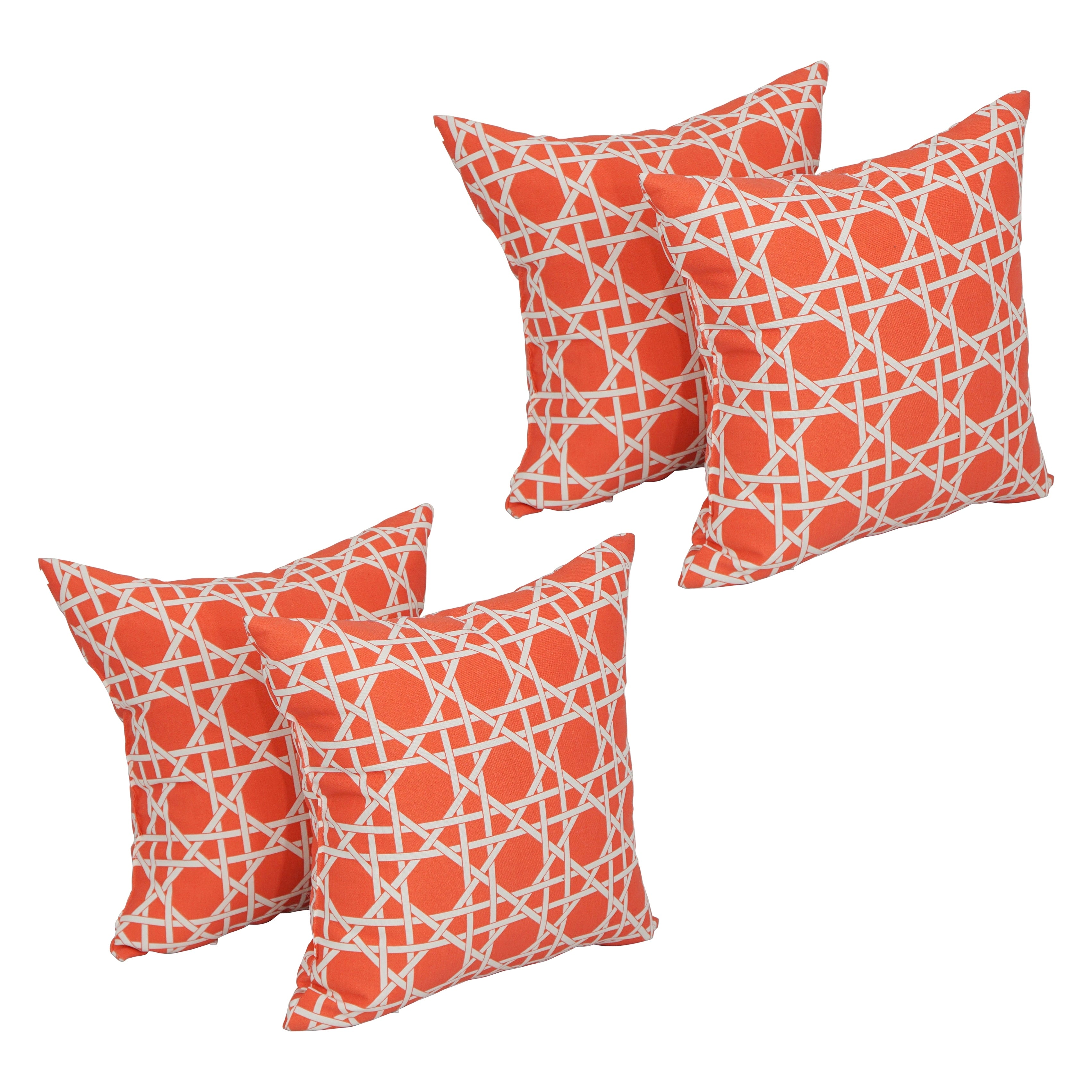 17 Inch Square Polyester Outdoor Throw Pillows Set Of 4