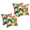 17 Inch Square Polyester Outdoor Throw Pillows Set Of 4