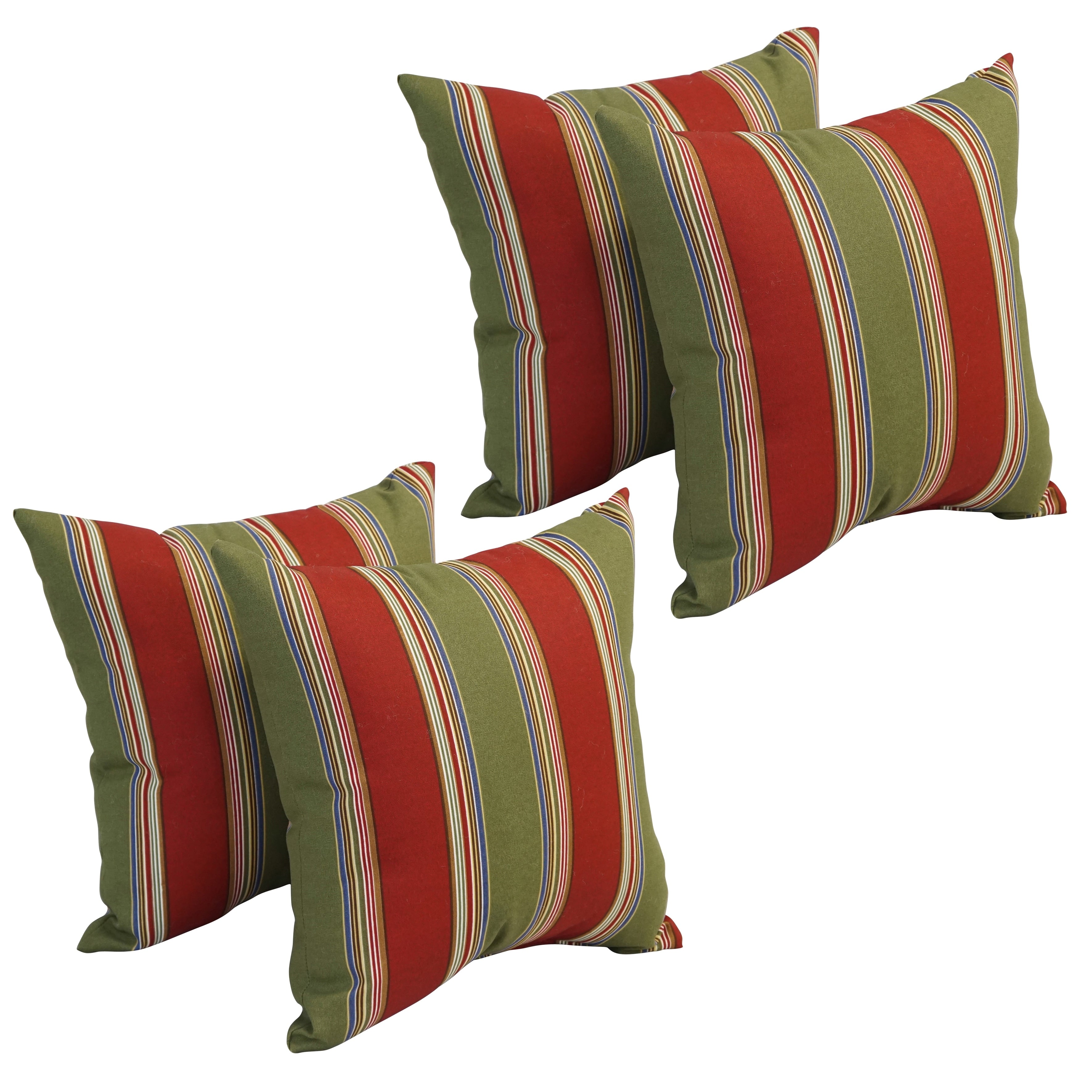 17 Inch Square Polyester Outdoor Throw Pillows Set Of 4