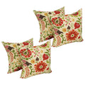 17 Inch Square Polyester Outdoor Throw Pillows Set Of 4
