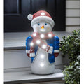 17.5 In. Snowman Shorty Led Resin Garden Statue Multicolor