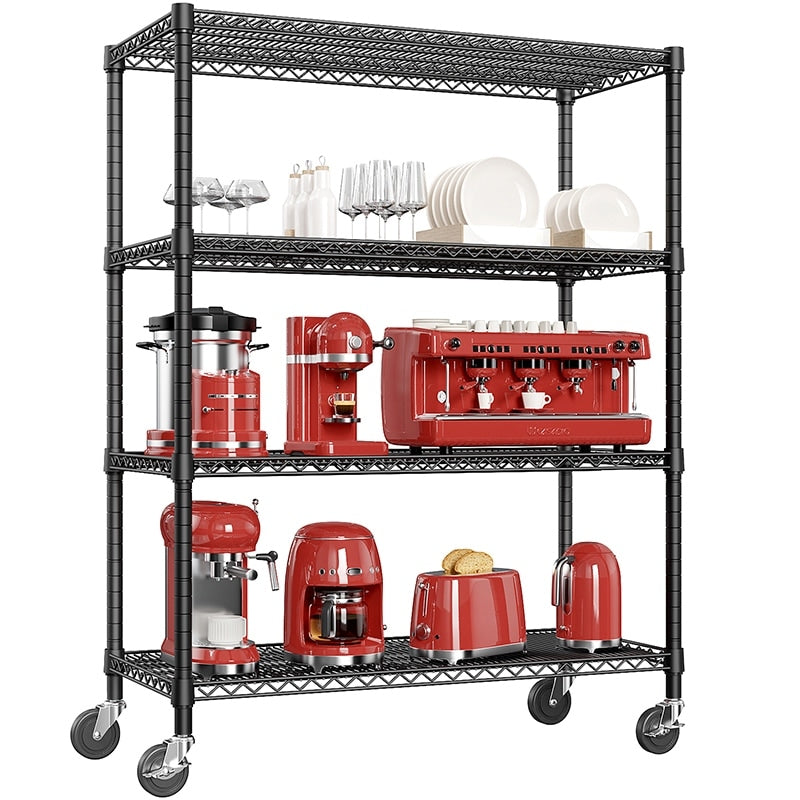 176 Lbs Industrial Metal 4 Tier Shelving For Garage Pantry Warehouse Basement Utility Room Storage Rack Metal Shelving Unit
