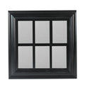 17 Black Window Pane Square Wall Mirror