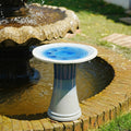 17 Ceramic Bird Bath For Outside Elegant Tall Outdoor Bird Bath Lightweight Pedestal Glazed Birdbaths With Swirl Pattern