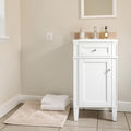 18 Inch Bathroom Vanity With Ceramic Sink French Style Freestanding Vanity Cabinet With Soft Close Door And Shelf